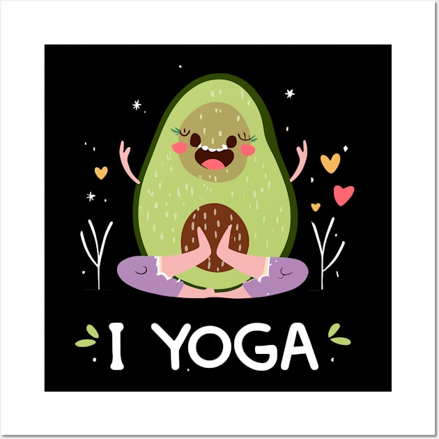 I Love Yoga from Avacado Wall Art by Spaceboyishere